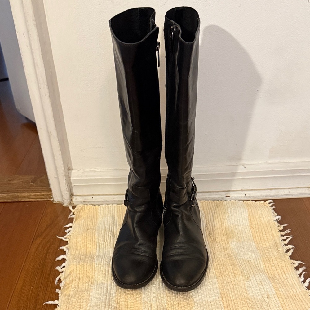 AQUATALIA Black Knee-High Women's Boots - Size 7